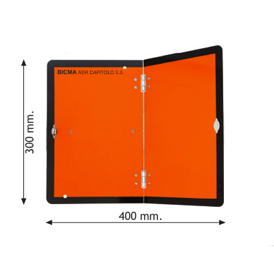 Panel Naranja Plegable ADR  400x300 mm - Vertical