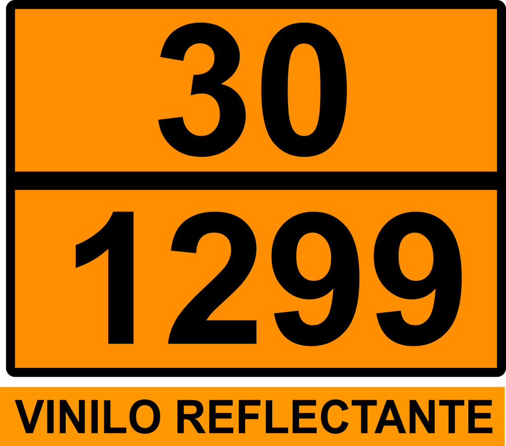 PANEL NARANJA 400X300 REFLECTANTE HOMOLOGADO -  TEXTO - 30/1299