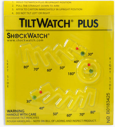 TWK - Tiltwatch®, indicador de vuelco, 75 x 60 x 5 mm, antihumedad (copia)