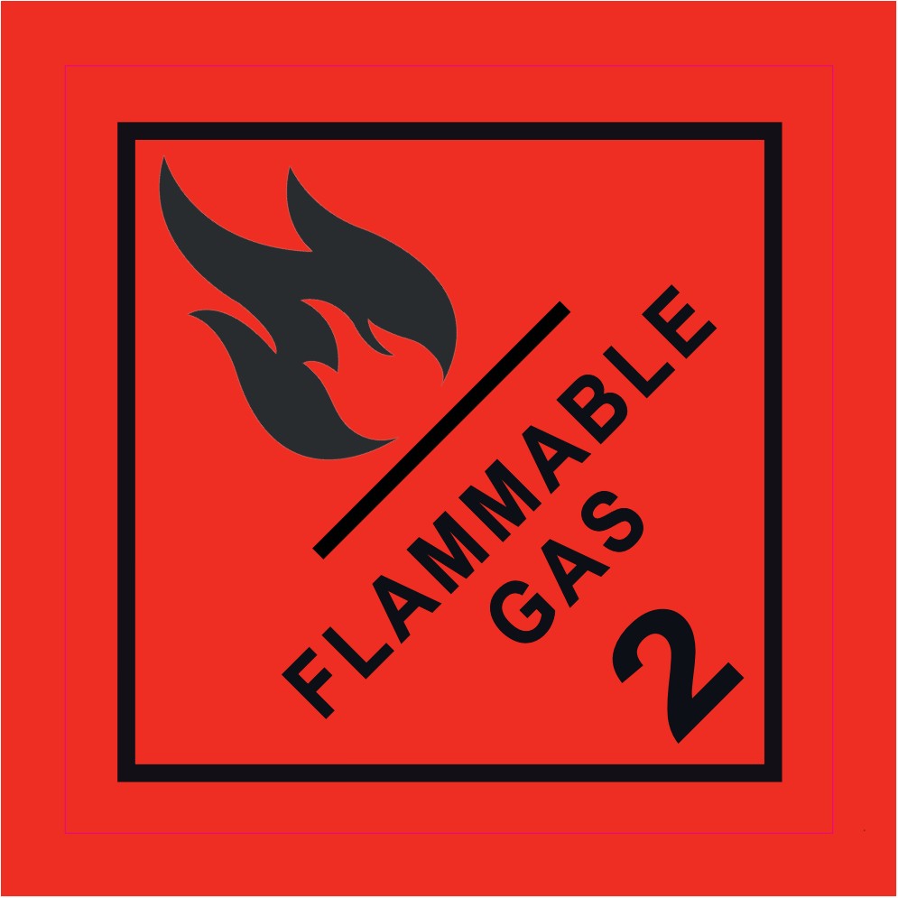 CLASE 2.1 FLAMMABLE GAS (TEXTO) 300x300 - BOBINA